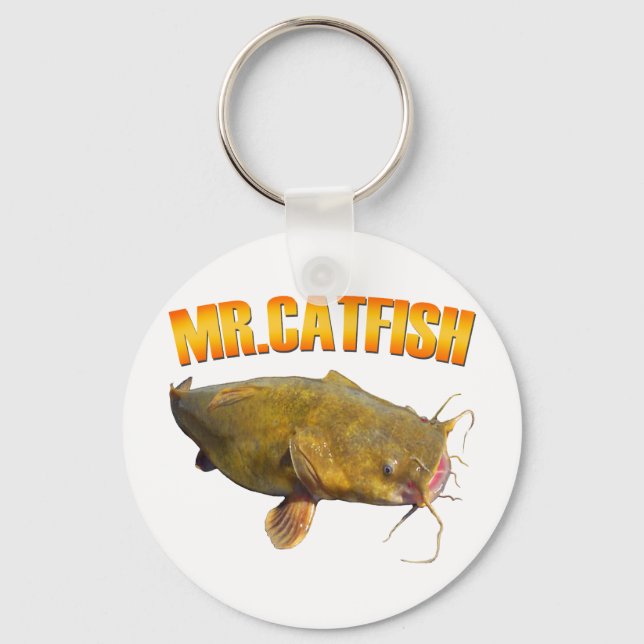 Mr Catfish fishing Key Ring (Front)