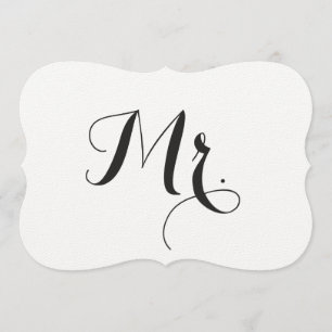 Mr. Chair Sign - Bride and Groom Chair Signs Invitation