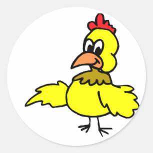 Mr Chicken Classic Round Sticker