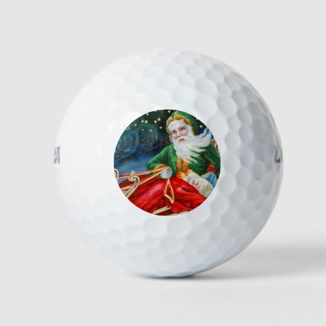 Mr Christmas | Vintage Santa Claus Golf Balls (Front)