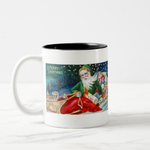 Mr Christmas   Vintage Santa Claus Two-Tone Coffee Mug