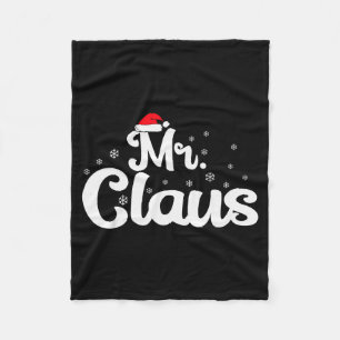 Mr Claus Christmas Family Matching Pajama  Fleece Blanket