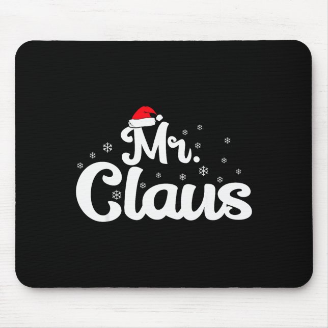 Mr Claus Christmas Family Matching Pajama  Mouse Mat (Front)