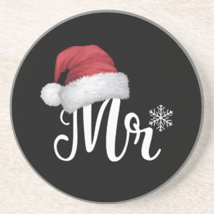 Mr Claus Couples Matching Christmas Pyjamas Santa Coaster