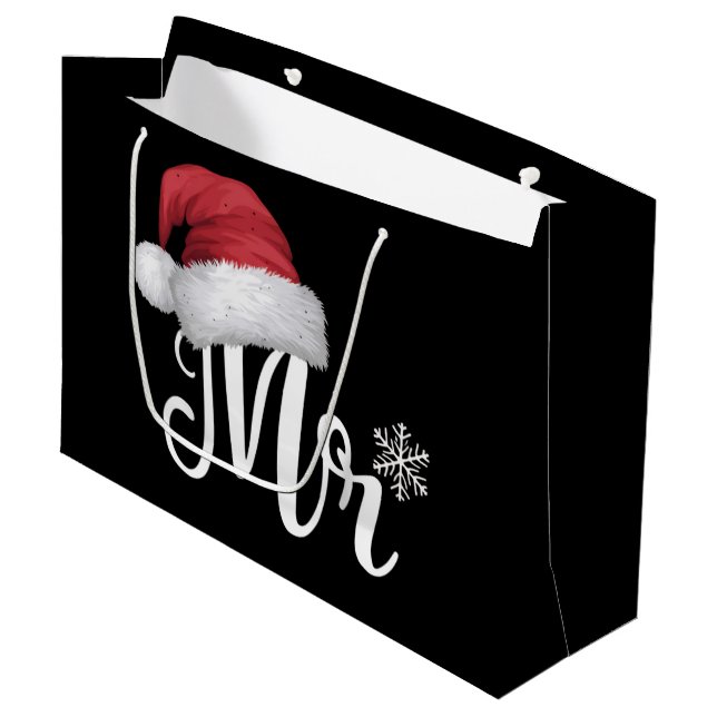 Mr Claus Couples Matching Christmas Pyjamas Santa Large Gift Bag (Front Angled)