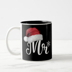 Mr Claus Couples Matching Christmas Pyjamas Santa Two-Tone Coffee Mug