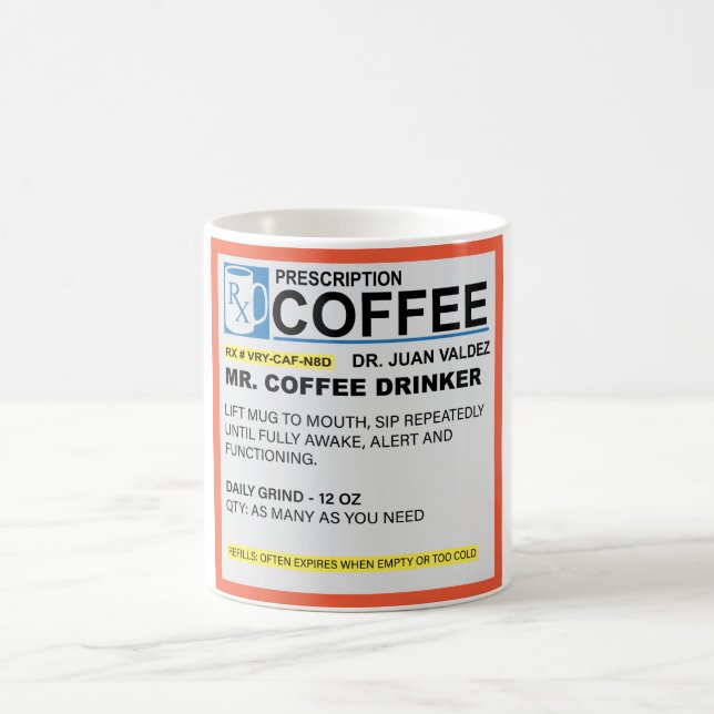 Mr. Coffee Drinker Prescription Mug (Center)
