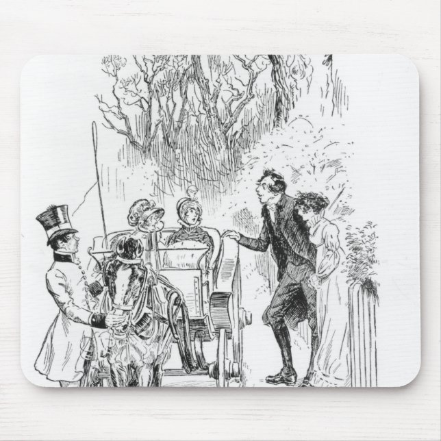Mr. Collins and Charlotte were both standing Mouse Mat (Front)
