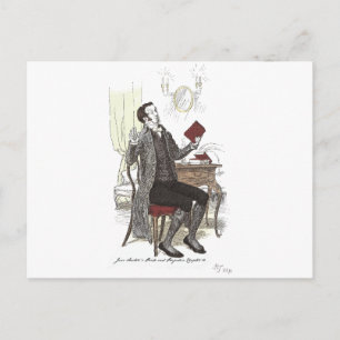 Mr. Collins Reads - Jane Austen Pride & Prejudice Postcard