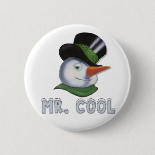 Mr. Cool - Snowman 6 Cm Round Badge