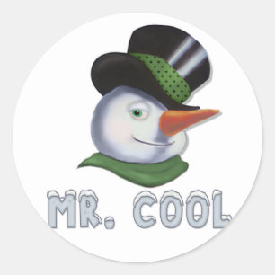 Mr. Cool - Snowman Classic Round Sticker
