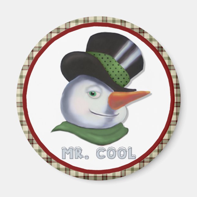 Mr. Cool - Snowman Magnet (Front)