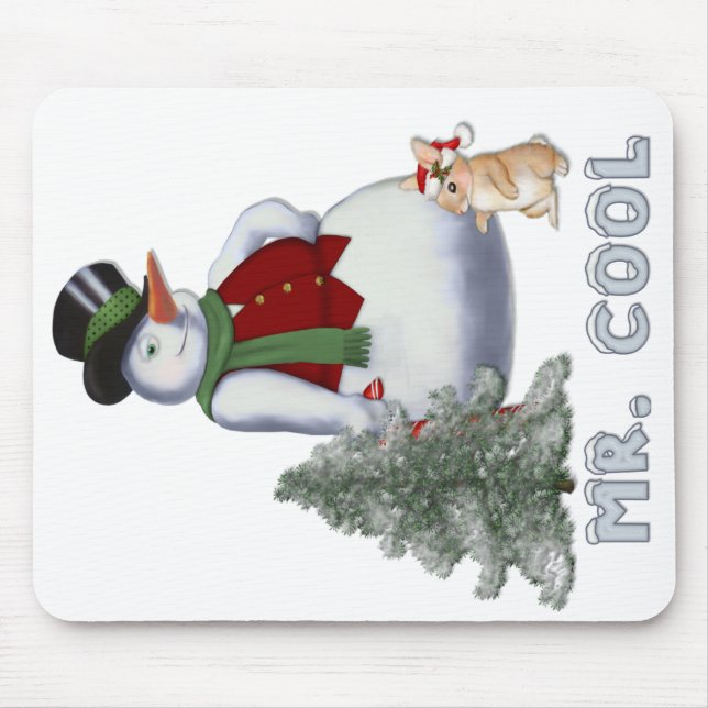 Mr. Cool - Snowman Mouse Mat (Front)