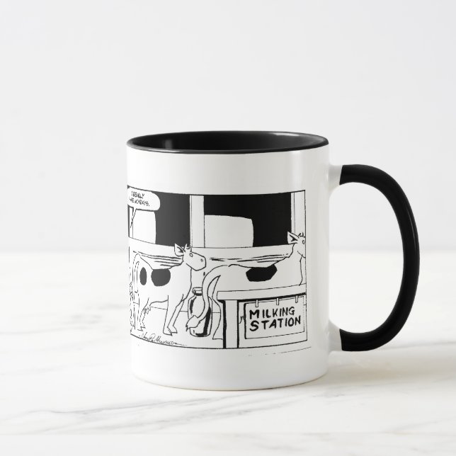 Mr Cow -- I Really Hate Mondays Ringer Mug (Right)
