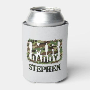Mr. Daddy Camouflage Design with Custom Name Can Cooler