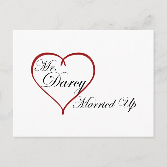Mr. Darcy Married Up Postcard (Front)