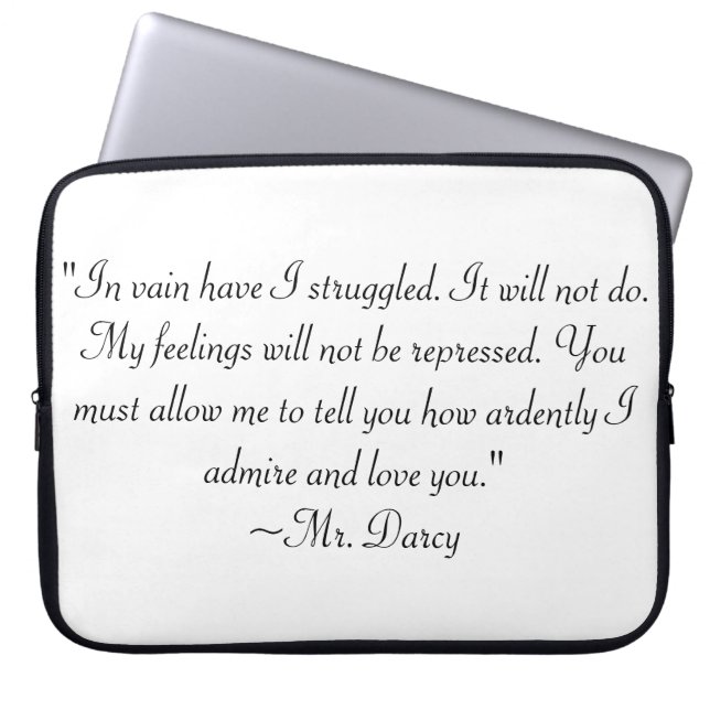 Mr. Darcy quote Laptop Sleeve (Front)