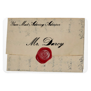 Mr Darcy Regency Love Letter Magnet