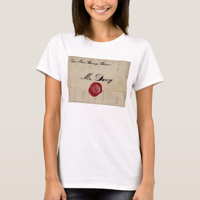 Mr Darcy Regency Love Letter T-Shirt (Front)