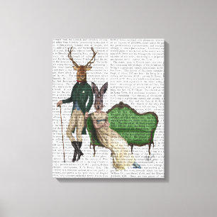 Mr Deer and Mrs Rabbit Canvas Print