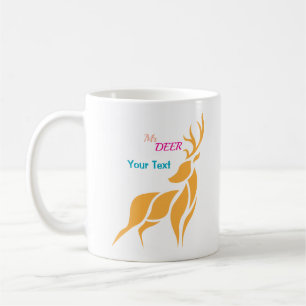 Mr. Deer Graphic – Rustic Woodland Style Coffee Mug