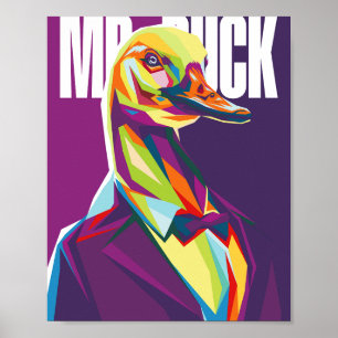 Mr Duck Pop Art Poster