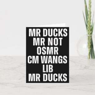 Mr Ducks Mr Not Duck Joke Phonetic Puzzle Card