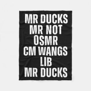 Mr Ducks Mr Not Duck Joke Phonetic Puzzle Fleece Blanket