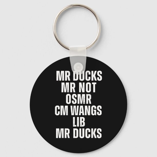 Mr Ducks Mr Not Duck Joke Phonetic Puzzle  Key Ring (Front)