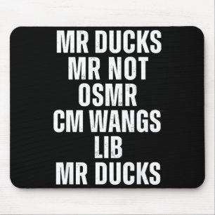 Mr Ducks Mr Not Duck Joke Phonetic Puzzle Mouse Mat