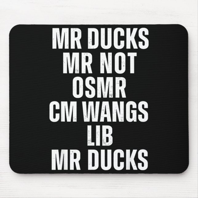 Mr Ducks Mr Not Duck Joke Phonetic Puzzle  Mouse Mat (Front)