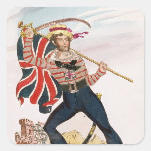 Mr E.F. Saville as 'Union Jack Square Sticker