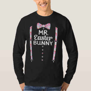 Mr Easter Bunny Boys Easter Suspenders Kids Easte T-Shirt