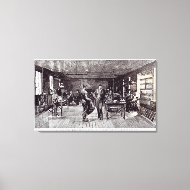 Mr Edison , The Eminent Electrician Canvas Print (Front)