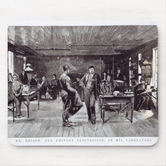 Mr Edison , The Eminent Electrician Mouse Mat (Front)