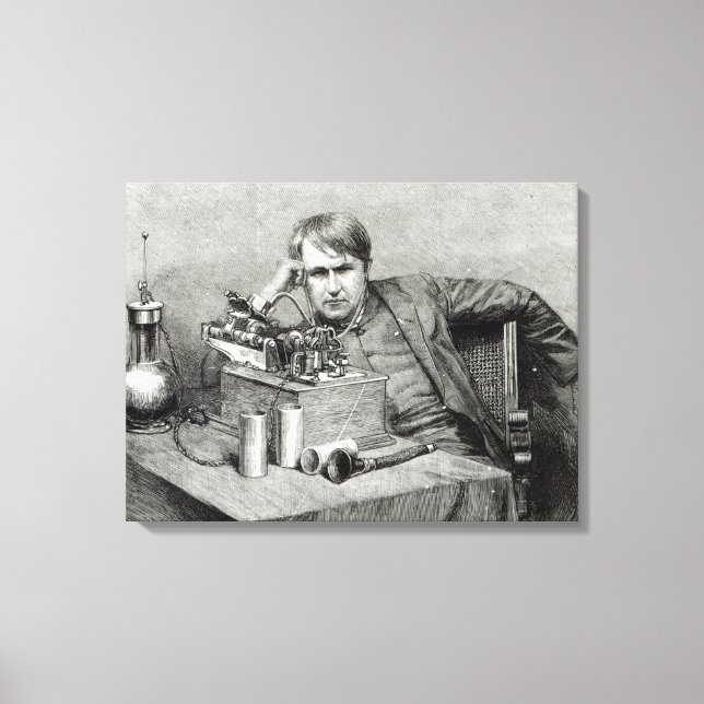 Mr.Edison's New Phonograph Canvas Print (Front)