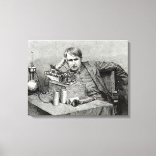 Mr.Edison's New Phonograph Canvas Print