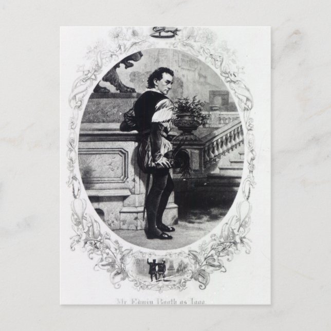 Mr. Edwin Booth as Iago Postcard (Front)