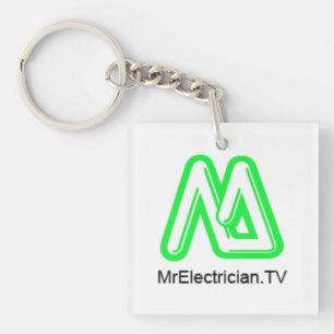 Mr. Electrician Keychain with a Motor Diagram 