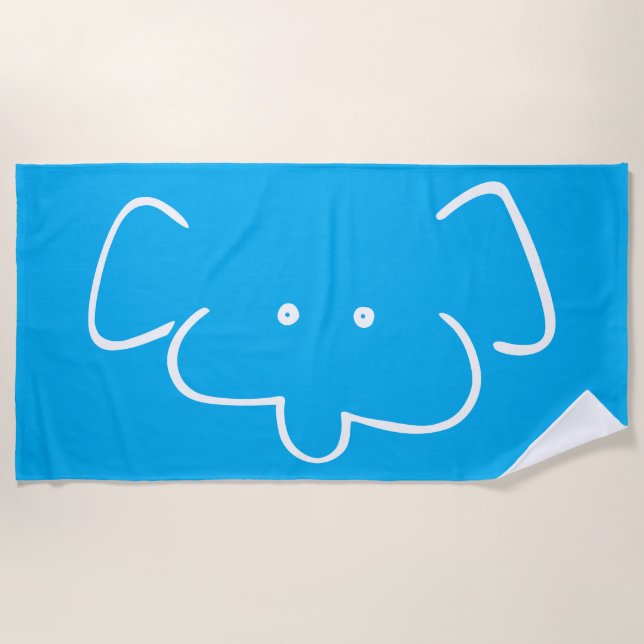 Mr Elephant Beach Towel (Front)