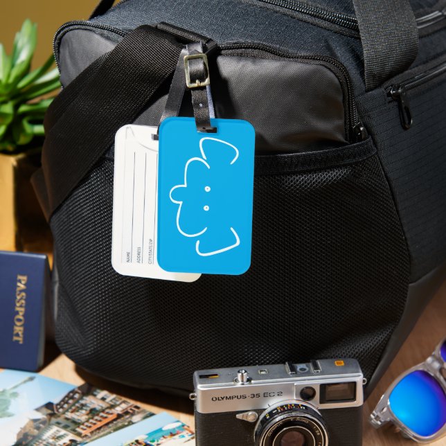 Mr Elephant Luggage Tag (Front & Back)