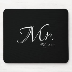 Mr. Est. 2023 Mr. & Mrs. Bride Groom Couple Ma Mouse Mat