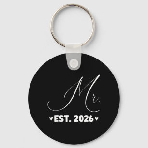 Mr Est 2026 Just Married Couple Wedding Party Mrs Key Ring