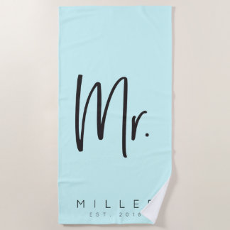 Mr. Established Custom Beach Towel