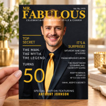 Mr Fabulous Black Gold Surprise 50th Birthday