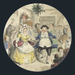 Mr. Fezziwig's Ball, A Christmas Carol Classic Round Sticker<br><div class="desc">The perfect opening night gift for your Christmas Carol friends!</div>