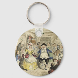 Mr. Fezziwig's Ball, A Christmas Carol Key Ring