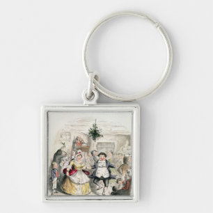 Mr Fezziwig's Ball, from 'A Christmas Carol' Key Ring