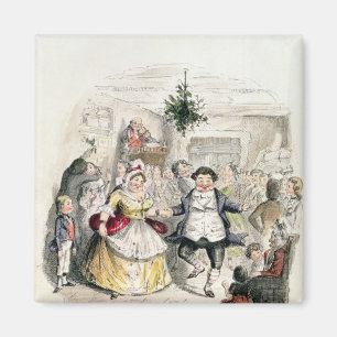 Mr Fezziwig's Ball, from 'A Christmas Carol' Magnet