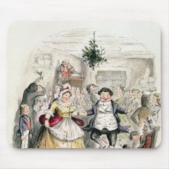 Mr Fezziwig's Ball, from 'A Christmas Carol' Mouse Mat (Front)